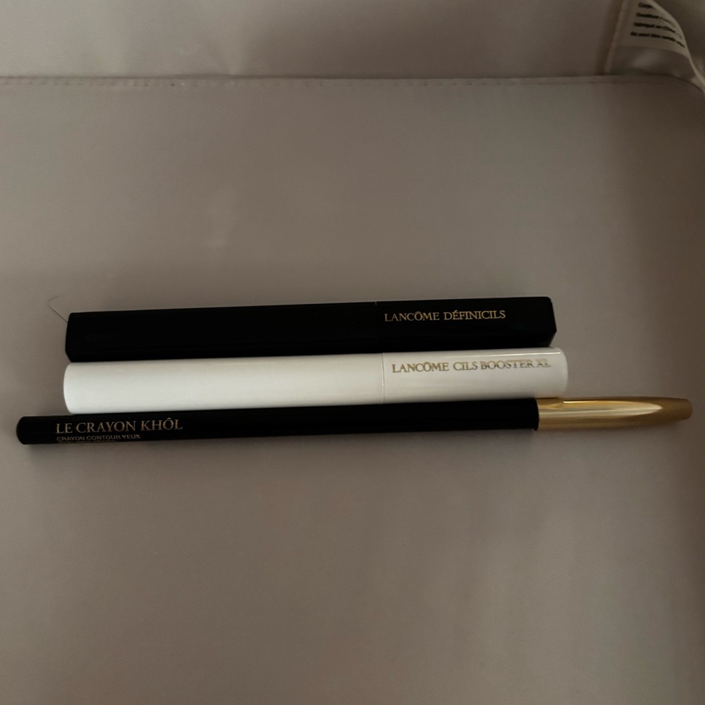 Lancome Mascara and Eyeliner Set - 3 Piece Bundle